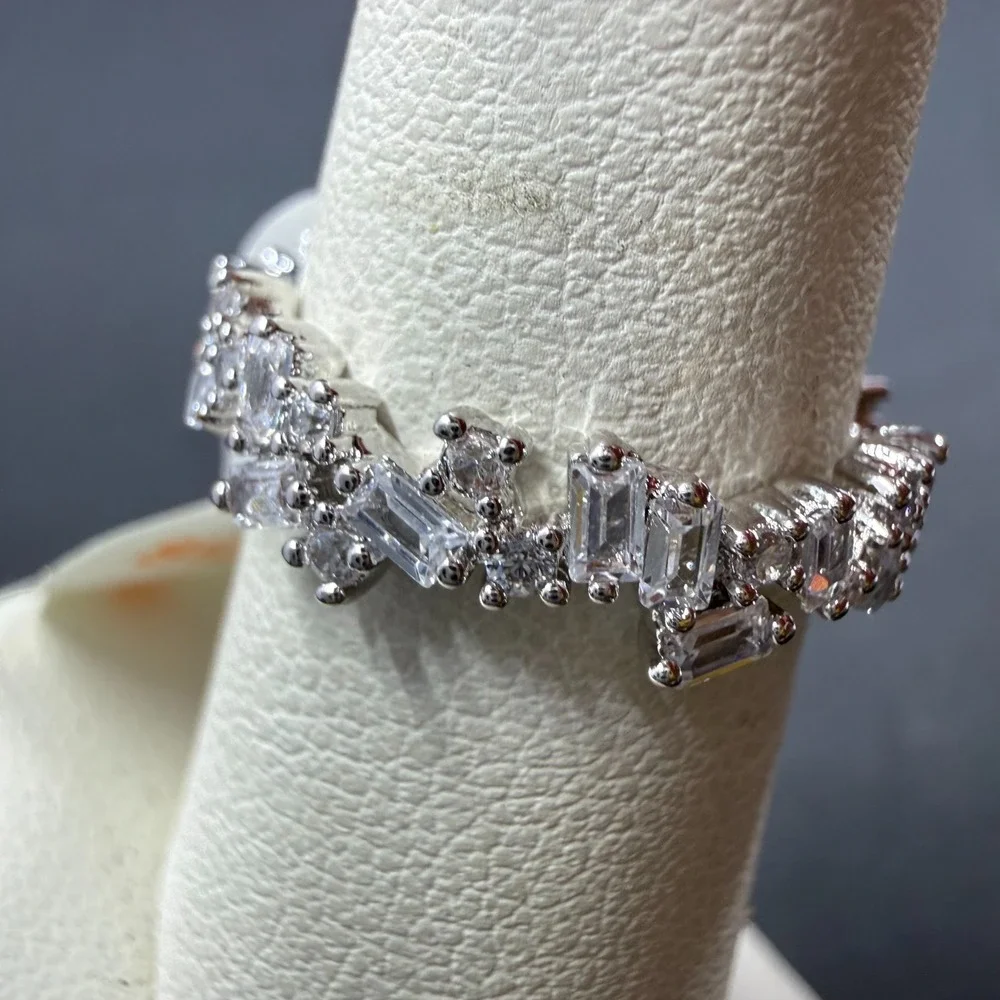 Bomb Party Now's The Time Size 6 Ring Diamond CZ RBP5912 Rhodium